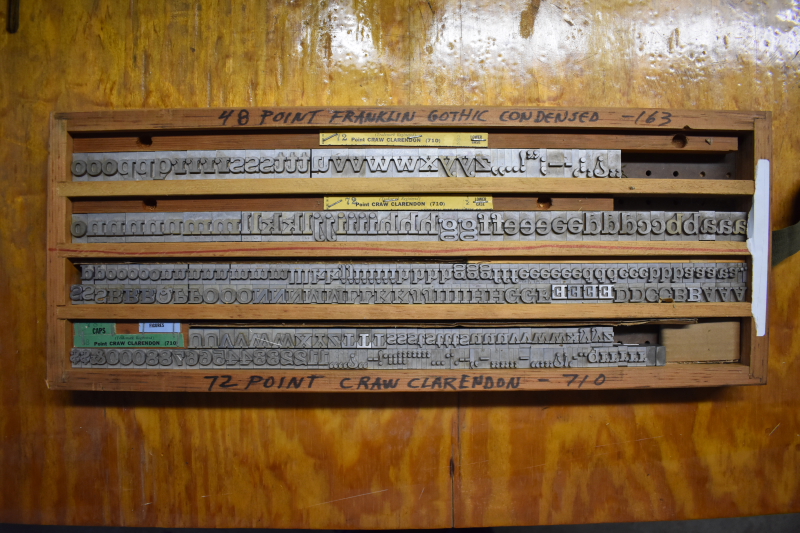 Type Die Set, Craw Claredon, 48pt and 72pt, Foil Stamp