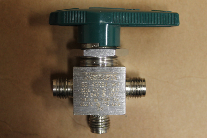 Swagelok/Whitey SS-43XS4-W1 Ball Valve, 1/4