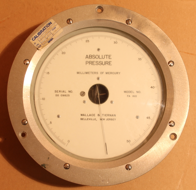 Wallace & Tiernan Absolute Pressure Indicator, FA 160, 0-50mm