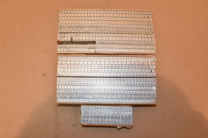 Type Die Set, Franklin Gothic Condensed, 18pt, Letter Press, A to Z, Foil Stamp