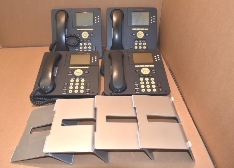 Lot of 4 Avaya 9630G IP Phone, One-X, Gigabit