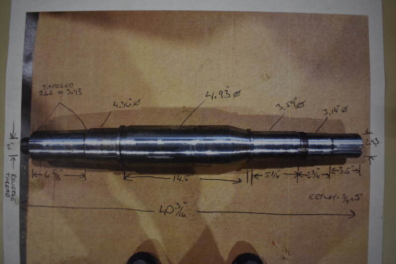 Sharples centrifuge spindle shaft maybe for Nozljector DH5, or T-1600, or T-6500