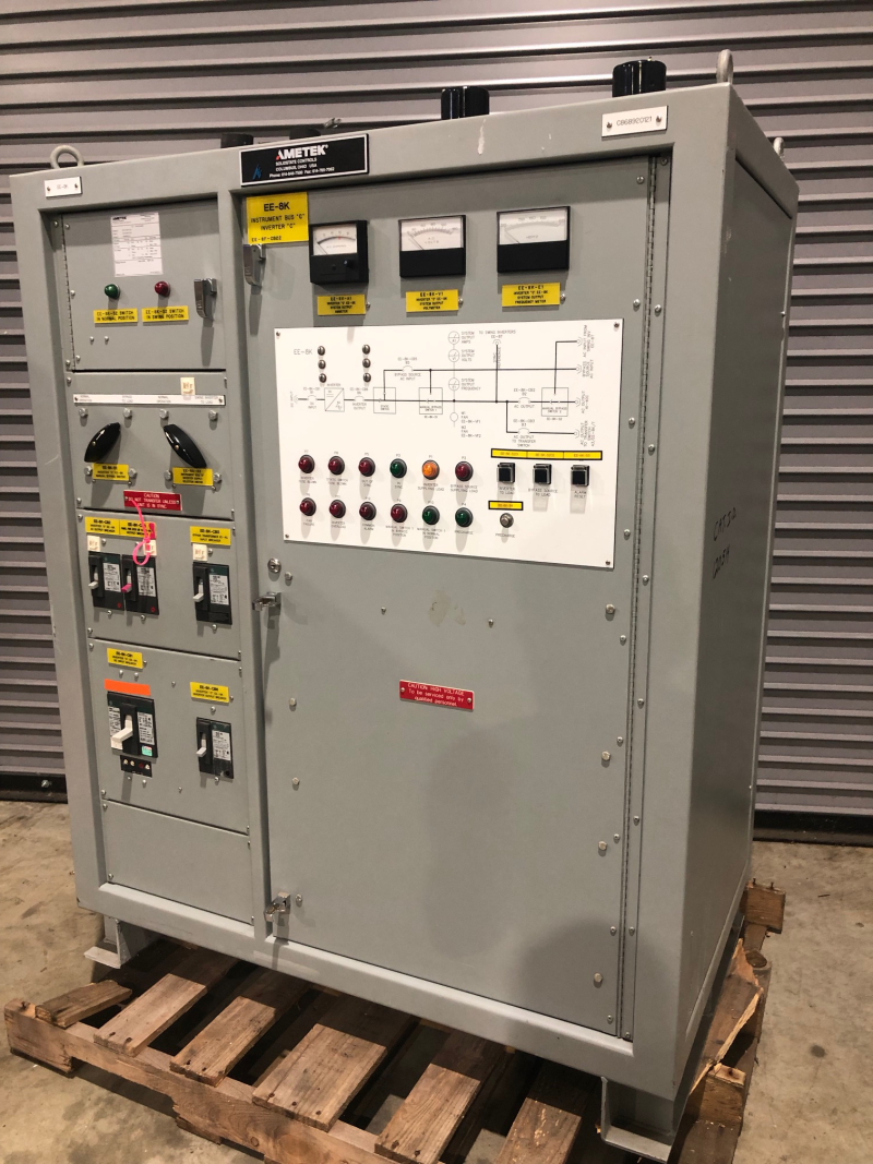 Ametek 7.5 KVA Ferroresonant UPS inverter 100VDC to 120VAC