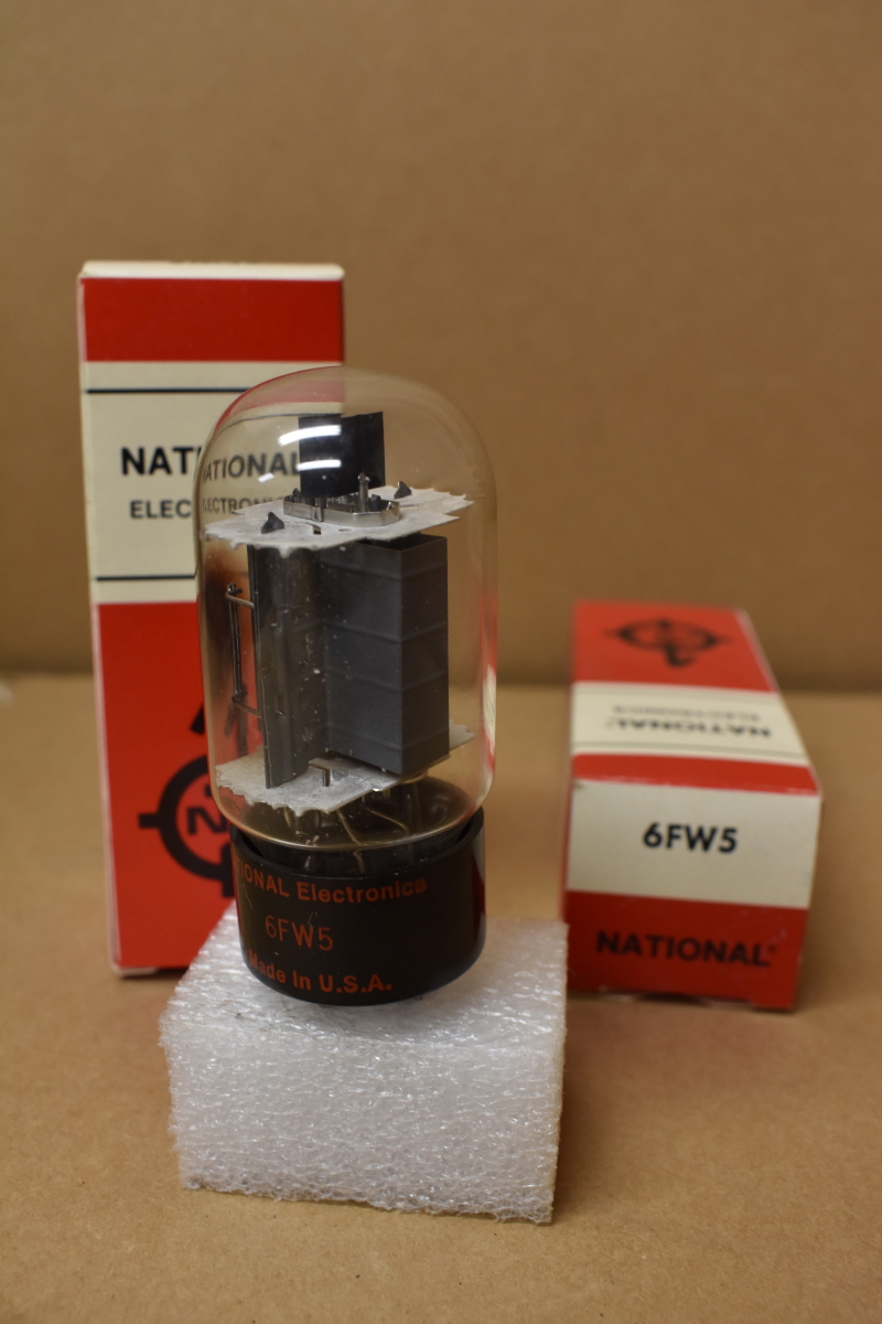 2  Power Pentode Tube, 6FW5 ,National Electronics
