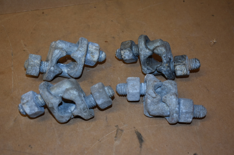 Mid grip wire rope clamps, Galvanized, 1/2