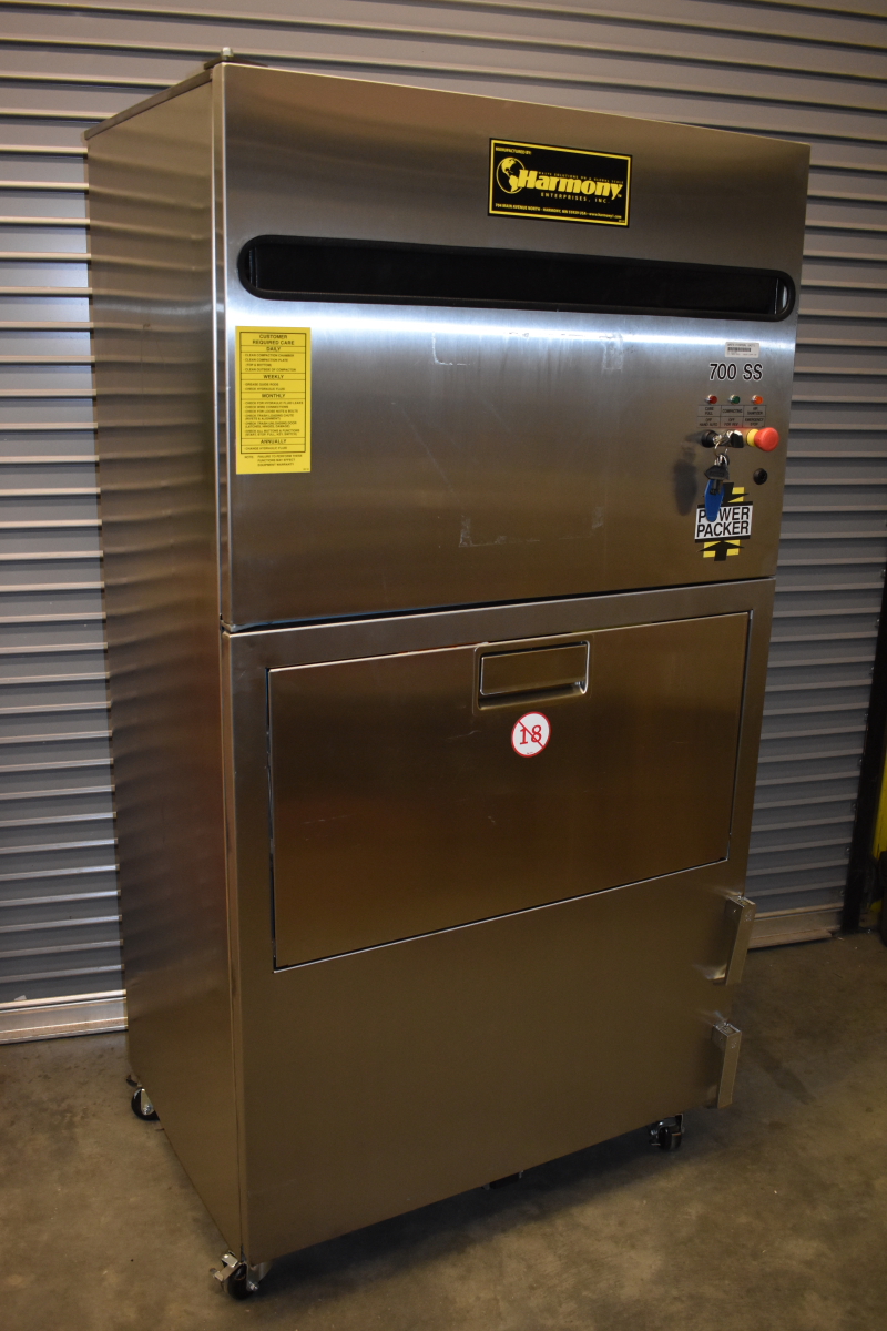 Harmony indoor stainless steel garbage compactor 700SS