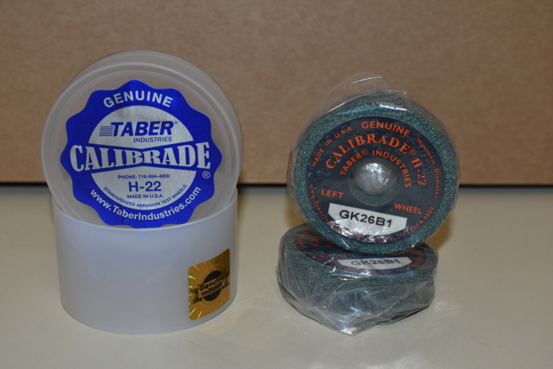 Taber rotary abraser wheel set, H-22 course vitrified clay