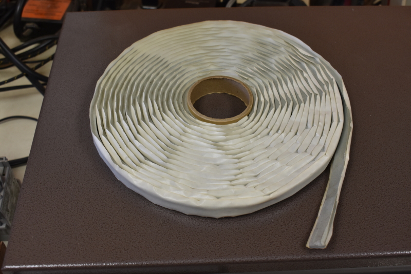 butyl gasket sealing tape, 750 ft case,  3/16 x 3/8 x 25 ft rolls